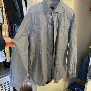 0052 | men’s grey long sleeve button down